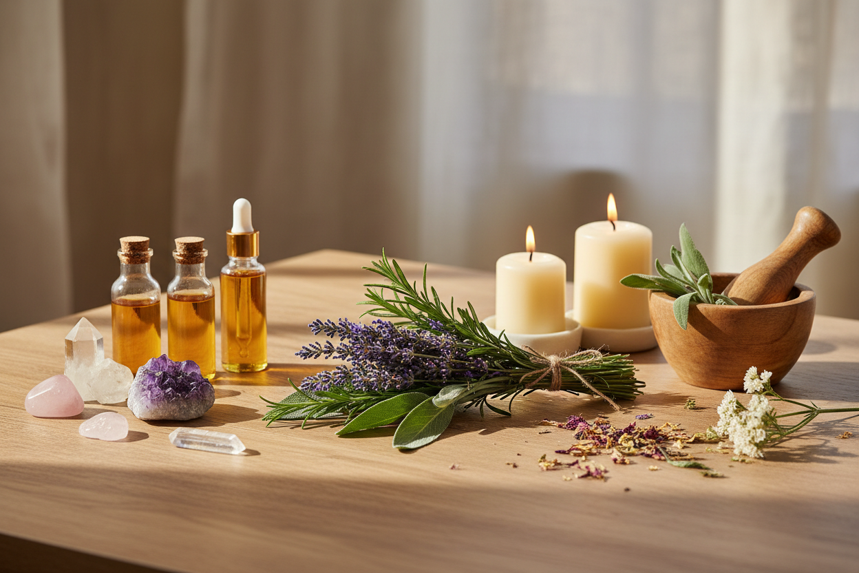 herbs, oils, and spiritual care