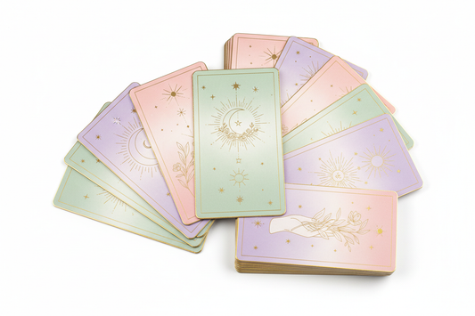 i need a cute, aestheically pleasing tarot deck with a plain ehite background